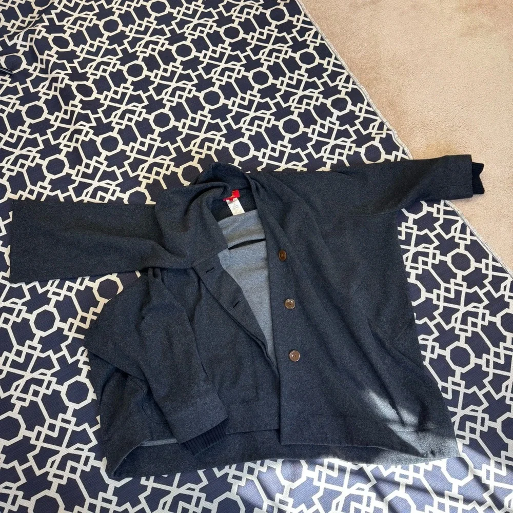 Vivienne Westwood Red Label Asymmetric Draped Wool Scarf Coat Gray Sz M - Picture 12 of 16